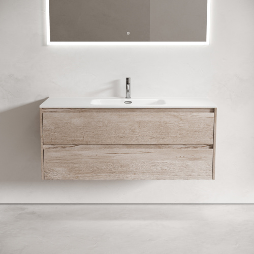 Тумба под раковину Sancos Libra LB120-1EG 120х50 подвесная цвет коричневый - фото 4